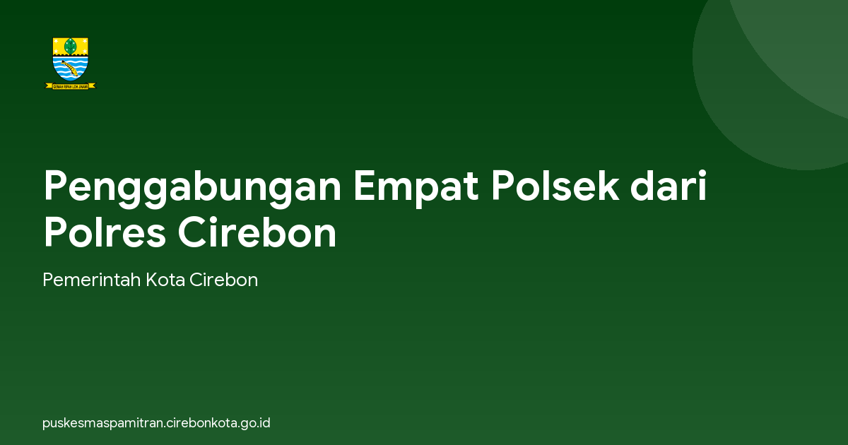 Penggabungan Empat Polsek dari Polres Cirebon